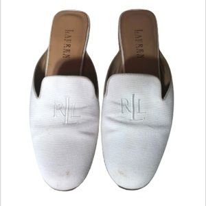 RALPH LAUREN Cream Mule Slips Women’s Size 8.5